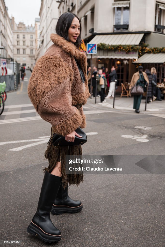 Street Style - Paris Fashion Week - Menswear Fall/Winter 2024/2025 - Day Six