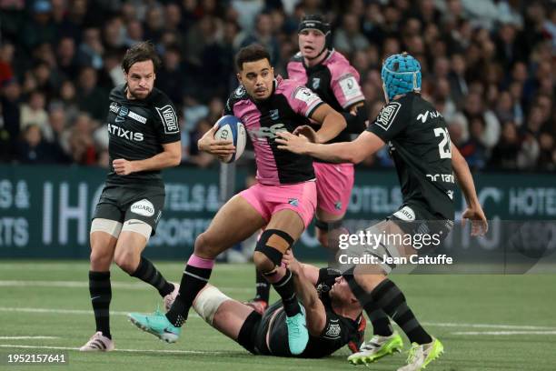 Ben Thomas of Cardiff Rugby in action during the Investec Champions Cup match between Racing 92 and Cardiff Rugby at Paris La Defense Arena on...