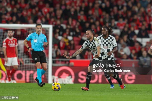 Sebastian Perez of FC Boavista during the Liga Portugal Betclic match between SL Benfica and Boavista at Estadio do Sport Lisboa e Benfica on January...