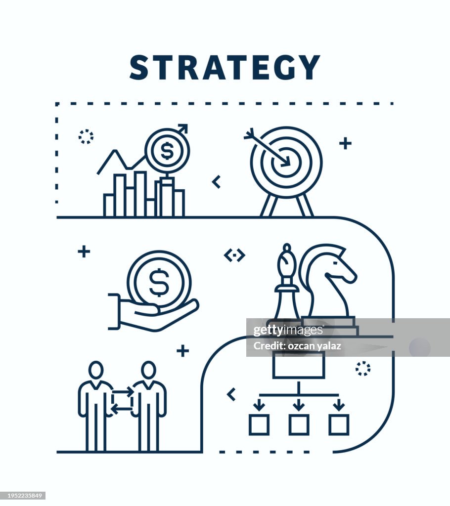 Strategy Sphere Strategy Related Vector Banner Design Concept Global Multisphere ...