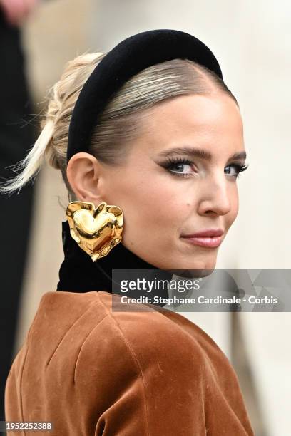 Leonie Hanne attends the Schiaparelli Haute Couture Spring/Summer 2024 show as part of Paris Fashion Week on January 22, 2024 in Paris, France.