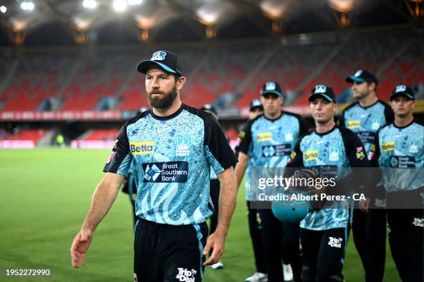 Michael Neser of the Heat is seen during the BBL The Challenger Final match between Brisbane Heat and Adelaide Strikers at Heritage Bank Stadium, on...