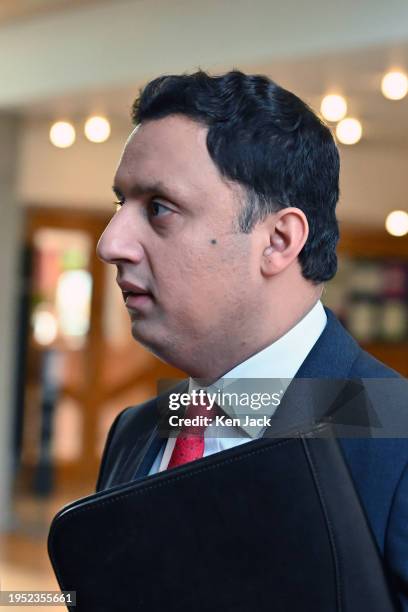 Scottish Labour leader Anas Sarwar makes his way to First Minister's Questions in the Scottish Parliament, ahead of a scheduled appearance later in...