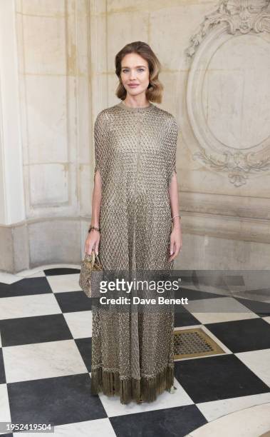 Natalia Vodianova attends the Dior Haute Couture show during Paris Fashion Week Spring/Summer 2024 at Musee Rodin on January 22, 2024 in Paris,...