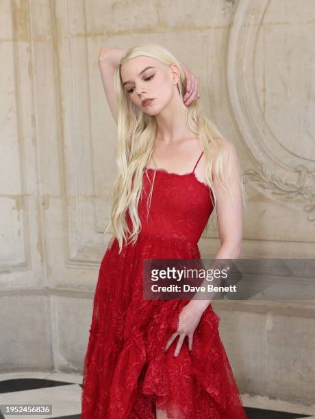 Anya Taylor-Joy attends the Dior Haute Couture show during Paris Fashion Week Spring/Summer 2024 at Musee Rodin on January 22, 2024 in Paris, France.