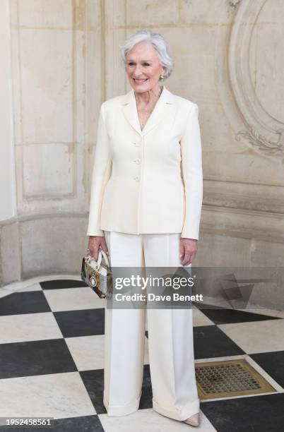 Glenn Close attends the Dior Haute Couture show during Paris Fashion Week Spring/Summer 2024 at Musee Rodin on January 22, 2024 in Paris, France.