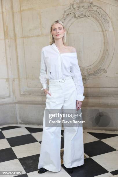 Elizabeth Debicki attends the Dior Haute Couture show during Paris Fashion Week Spring/Summer 2024 at Musee Rodin on January 22, 2024 in Paris,...