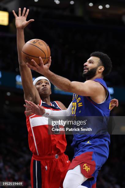 Jamal Murray of the Denver Nuggets in action against the Washington Wizards at Capital One Arena on January 21, 2024 in Washington, DC. NOTE TO USER:...