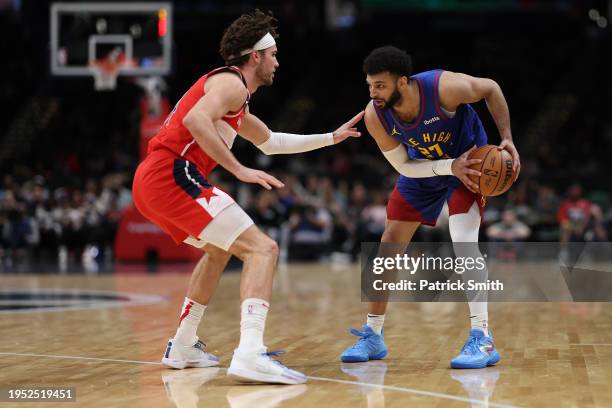 Jamal Murray of the Denver Nuggets in action against the Washington Wizards at Capital One Arena on January 21, 2024 in Washington, DC. NOTE TO USER:...