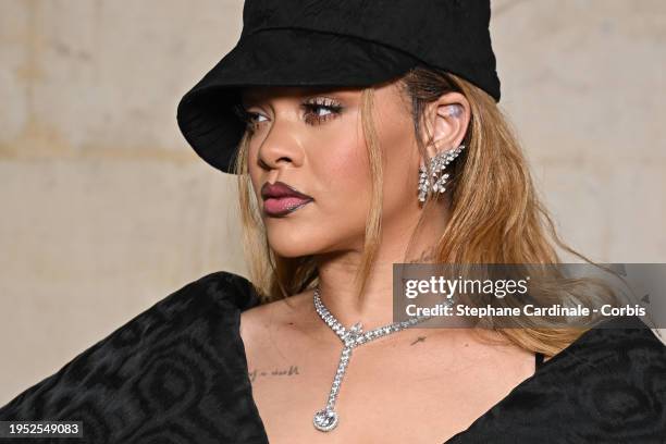 Rihanna attends the Christian Dior Haute Couture Spring/Summer 2024 show as part of Paris Fashion Week on January 22, 2024 in Paris, France.