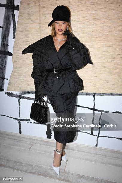 Rihanna attends the Christian Dior Haute Couture Spring/Summer 2024 show as part of Paris Fashion Week on January 22, 2024 in Paris, France.
