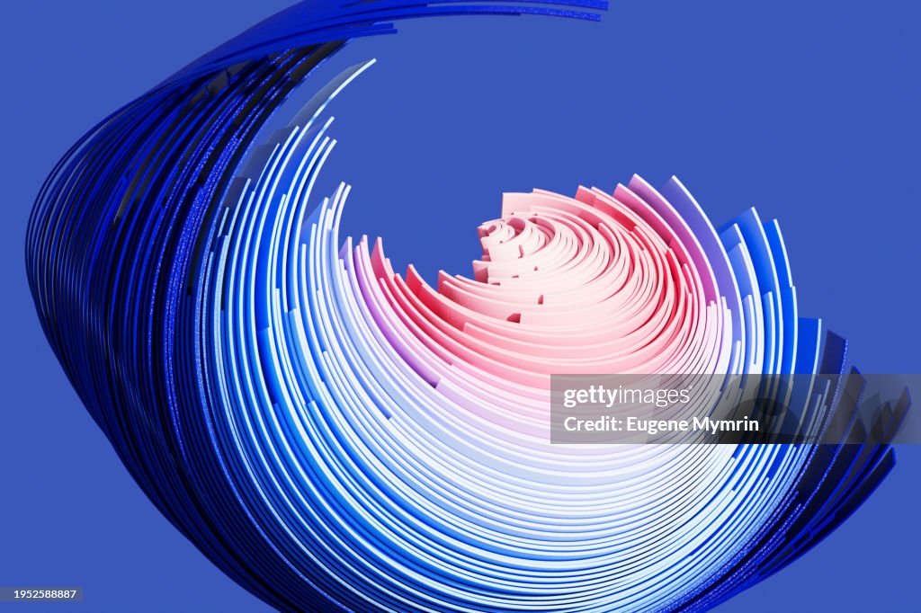 Digital Generated Image of Abstract Network Circles. Big Data.