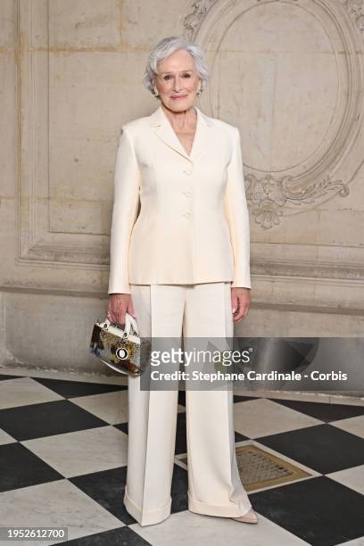 Glenn Close attends the Christian Dior Haute Couture Spring/Summer 2024 show as part of Paris Fashion Week on January 22, 2024 in Paris, France.