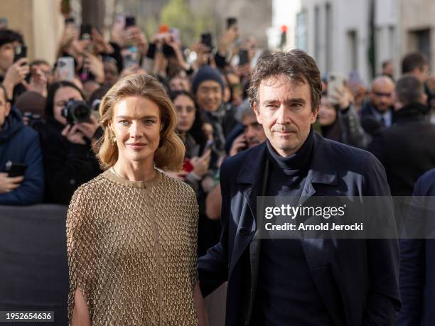 Natalia Vodianova and Antoine Arnault attends the Christian Dior Haute Couture Spring/Summer 2024 show as part of Paris Fashion Week on January 22,...