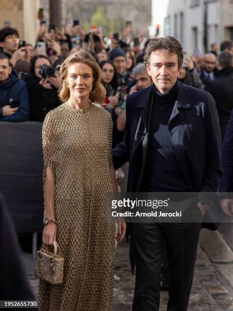 Natalia Vodianova and Antoine Arnault attends the Christian Dior Haute Couture Spring/Summer 2024 show as part of Paris Fashion Week on January 22,...