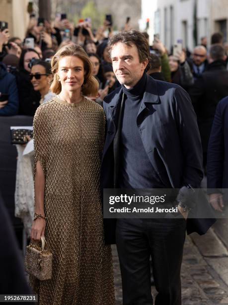 Natalia Vodianova and Antoine Arnault attends the Christian Dior Haute Couture Spring/Summer 2024 show as part of Paris Fashion Week on January 22,...