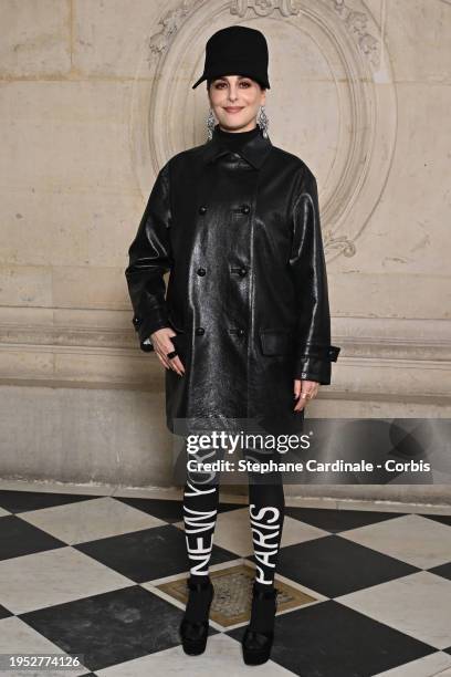 Amira Casar attends the Christian Dior Haute Couture Spring/Summer 2024 show as part of Paris Fashion Week on January 22, 2024 in Paris, France.