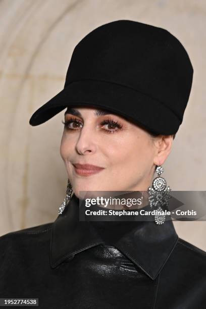 Amira Casar attends the Christian Dior Haute Couture Spring/Summer 2024 show as part of Paris Fashion Week on January 22, 2024 in Paris, France.