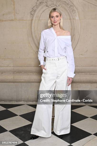 Elizabeth Debicki attends the Christian Dior Haute Couture Spring/Summer 2024 show as part of Paris Fashion Week on January 22, 2024 in Paris, France.