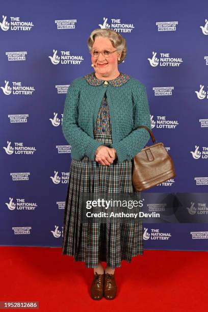 Gabriel Vick of Mrs Doubtfire attends The National Lottery's Big Night of Musicals red carpet at the AO Arena. The show will air on January 27th on...