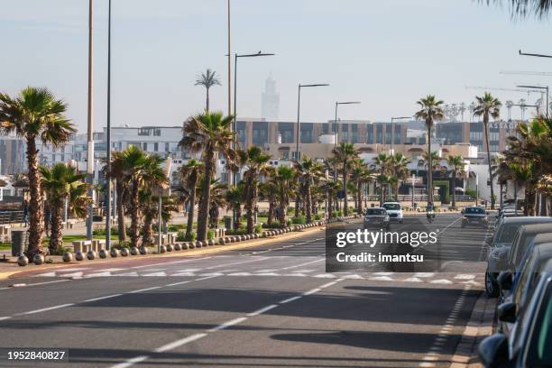 boulevard de la corniche, casablanca, morocco - corniche stock pictures, royalty-free photos & images