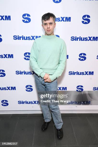 Cole Escola visits SiriusXM at SiriusXM Studios on January 22, 2024 in New York City.