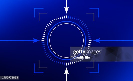 Blue Tech Circle Abstract Focus Background Blue Tech Circle Abstract Focus Background