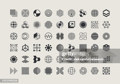 Geometrische Symbole Designelemente-Kollektion Geometrische Symbole Designelemente-Kollektion