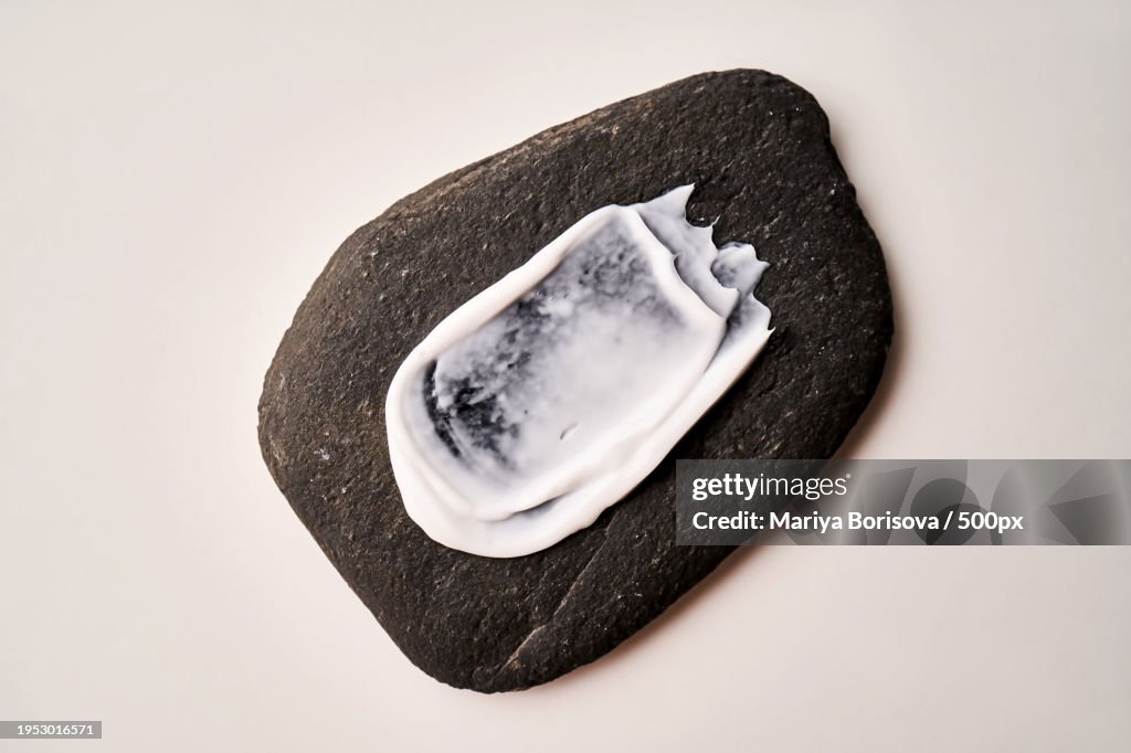Close-up of ice cream on white background