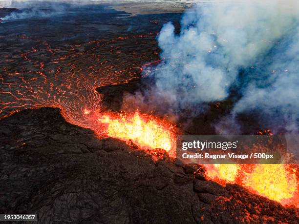 close-up of bonfire - active volcano stock pictures, royalty-free photos & images