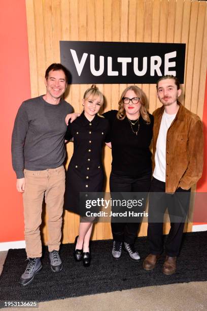Mark Duplass, Megan Stott, Mel Eslyn and Austin Abrams attend The Vulture Spot at Sundance Film Festival - Day 4 at The Vulture Spot on January 22,...