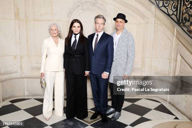 Glenn Close, Juliette Binoche, Ben Mendelsohn, and Todd A. Kessler attend the Christian Dior Haute Couture Spring/Summer 2024 show as part of Paris...