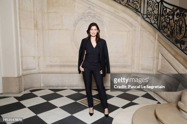 Laetitia Casta attends the Christian Dior Haute Couture Spring/Summer 2024 show as part of Paris Fashion Week on January 22, 2024 in Paris, France.