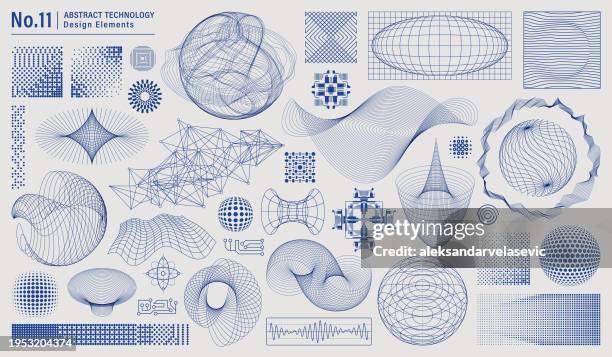 abstract technology design elements - oscilloscope 幅插畫檔、美工圖案、卡通及圖標