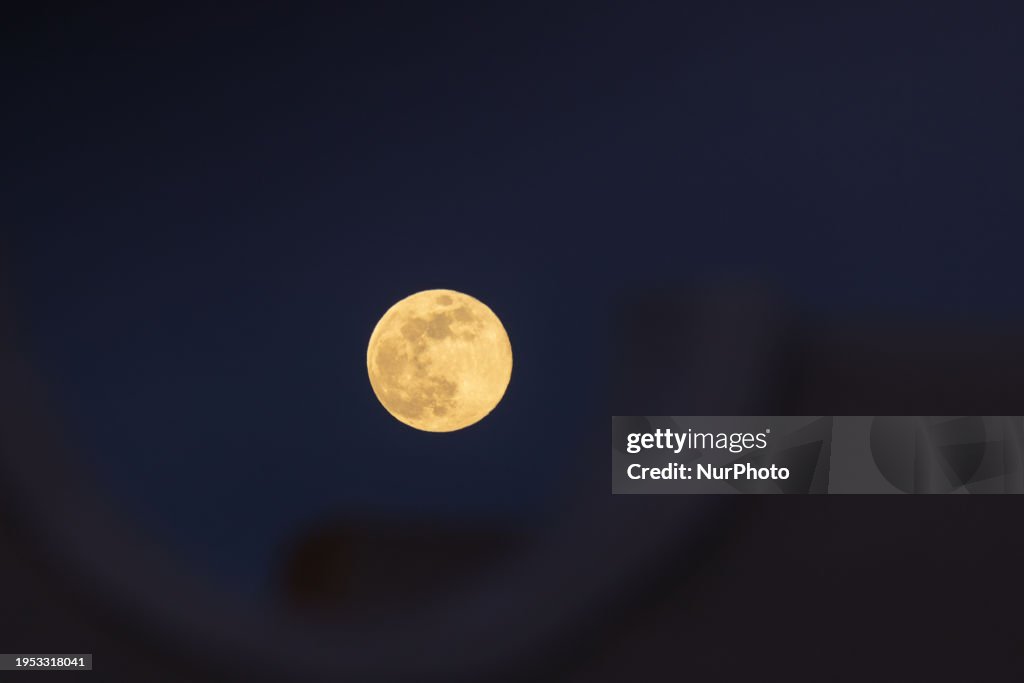 The Full Wolf Moon, the first full moon of 2024, rose on Thursday The Full Wolf Moon, the first full moon of 2024, rose on Thursday