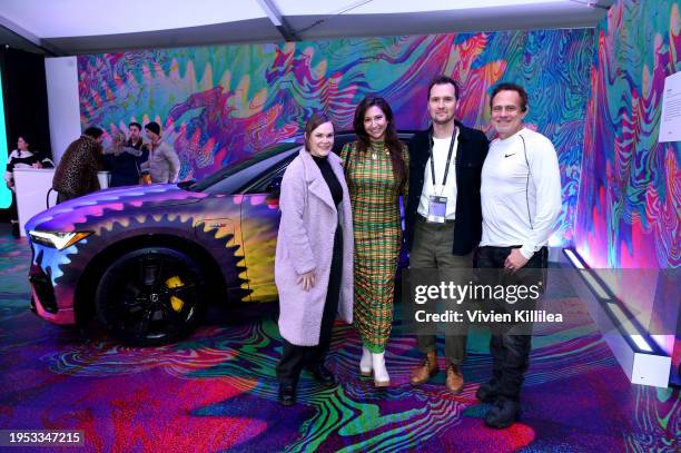 Amanda Shoffner, Julia Piker, Charles Humenry, and Michael Todd attend the ASCAP Music Cafe and ASCAP Screen Time hosted by Acura at the Acura House...