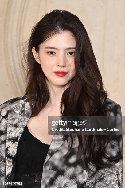 Han So-hee attends the Christian Dior Haute Couture Spring/Summer 2024 show as part of Paris Fashion Week on January 22, 2024 in Paris, France.