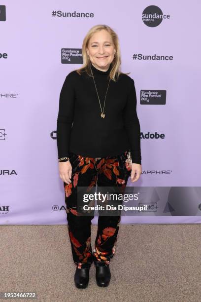 Julie Goldstein attends the "Hit Man" Premiere during the 2024 Sundance Film Festival at Eccles Center Theatre on January 22, 2024 in Park City, Utah.