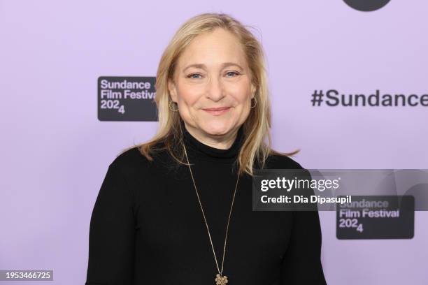 Julie Goldstein attends the "Hit Man" Premiere during the 2024 Sundance Film Festival at Eccles Center Theatre on January 22, 2024 in Park City, Utah.