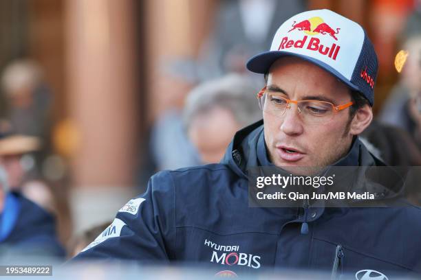 Thierry Neuville of Belgium and Hyundai Shell Mobis World Rally Team during Day 1 of the Monte Carlo Rally on January 25, 2024 in Monte Carlo, Monaco.