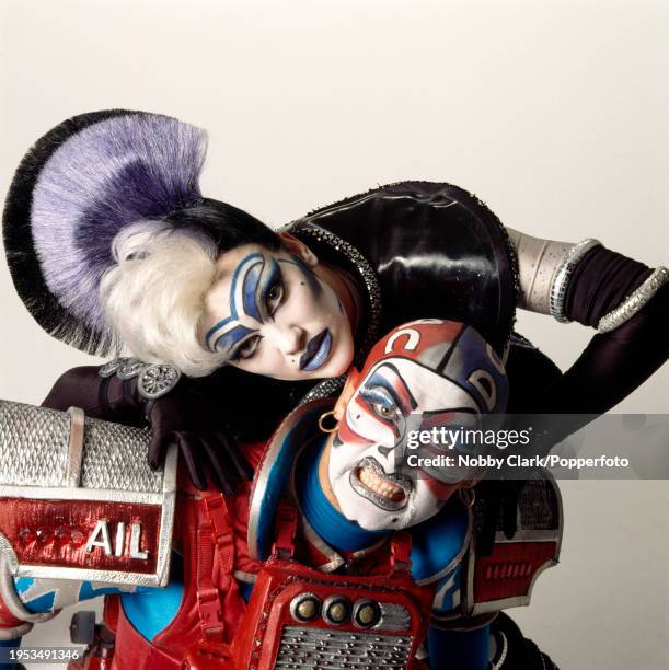 Starlight Express characters, Electra, the Engine of the Future with Volta, the Freezer Truck, at the Apollo Victoria Theatre in London, England,...