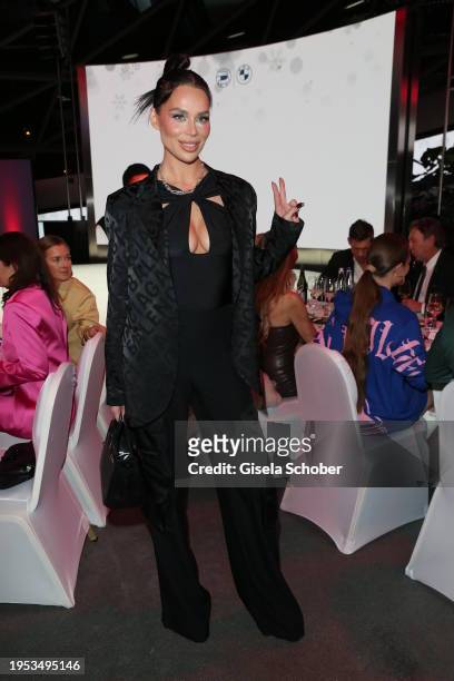 Model Liliana Matthaeus during the BMW Charity Gala "the perfect runway" benefit to "Tribute to Bambi " foundation at BMW Welt on January 25, 2024 in...