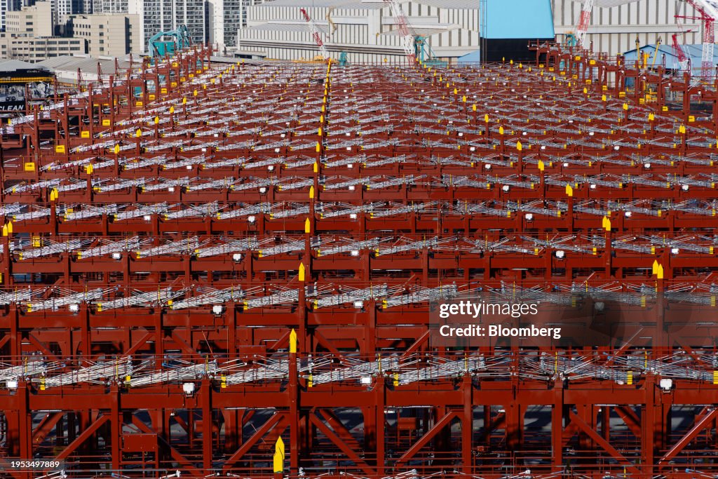 Container Cell Guide Cell guides on the Ane Maersk, an A.P. Moller-Maersk A/S ...