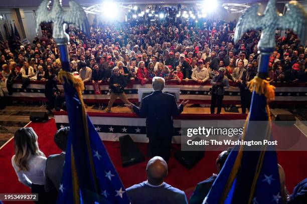 January 23: Former president Donald Trump speaks after he was projected to be the New Hampshire primary winner during a watch party on Tuesday,...