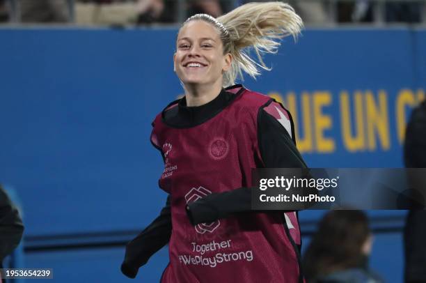 Nadine Riesen is playing in the match between FC Barcelona and Eintracht Frankfurt for week 5 of the UEFA Women's Champions League at the Johan...