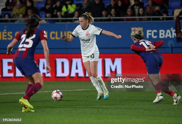 Laura Freigang and Lucy Bronze are playing in the match between FC Barcelona and Eintracht Frankfurt for week 5 of the UEFA Women's Champions League...