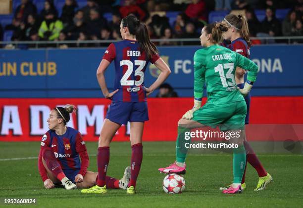 Lucy Bronze, Cata Coll, Ingrid Engen, and Irene Paredes are playing in the match between FC Barcelona and Eintracht Frankfurt for week 5 of the UEFA...