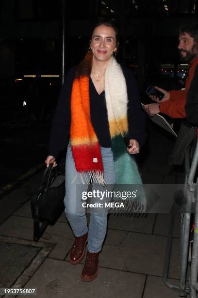 Vicky McClure is seen arriving at BBC Radio on January 26, 2024 in London, United Kingdom.