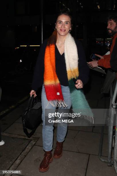 Vicky McClure is seen arriving at BBC Radio on January 26, 2024 in London, United Kingdom.