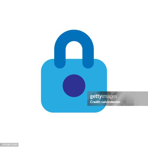 padlock icon design - security breach stock illustrations